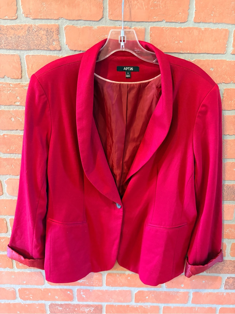 Apt. 9 Women's Dark Red Collar Blazer Jacket- size XL